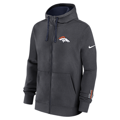 Denver Broncos Playbook Page Club Men's Nike NFL Full-Zip